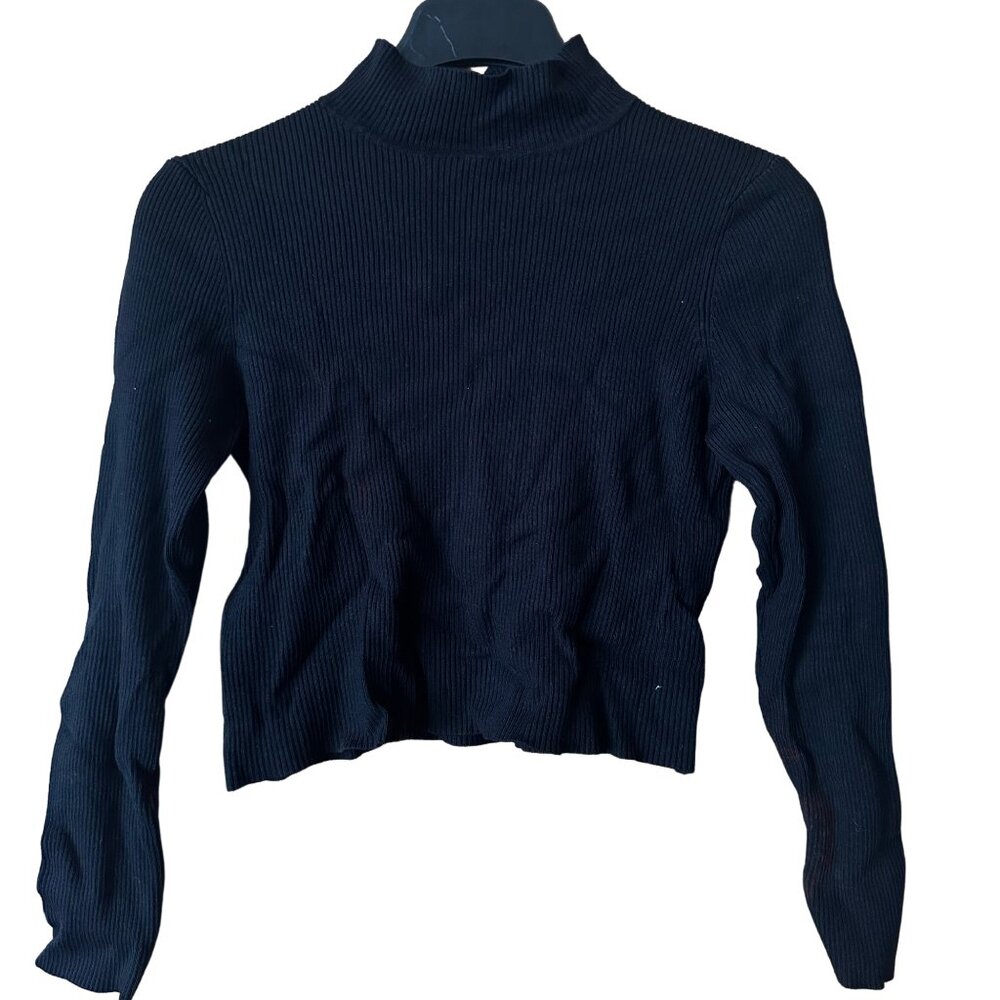 H&M Black Ribbed Turtleneck